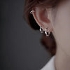 Silver Geometric Wave Earrings for Women Punk Jewelry Gift - Image 3