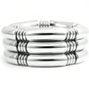 3PCS/SET Gold Chunky Bangles Bracelets For Women Plated Stack Layered Curved Bamboo Tube Stretch Bracelets Gift Jewelry - Image 7