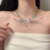 Multi-layered Blue Zircon Layer Necklace for Women Gentle Temperament Charm Clavicle Chain Simple Wedding Jewelry - Image 3