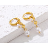 Yachan Stainless Steel Hoop Earrings for Women Baroque Pearl Charms Drop Earring Jewelry - Image 2