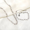 Imitaiton Pearl Heart Pendants Necklace Earring Sets For Women Stainless Steel Chain Necklace Bracelet Set Jewelry - Image 26