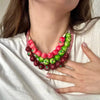 Dopamine 3D Fruit Beaded Necklace Bohemian Retro Choker Exaggerated Summer Charms Neck Aesthetic Jewelry Accessories Gift - Image 2