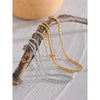 Double-Layer Stainless Steel Chain Anklet in Gold-Tone or Silver-Tone - Image 2