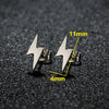1Pair Stainless Steel Lightning Bolt Earrings Punk Thunder Earring for Men Women Daily Jewelry - Image 2