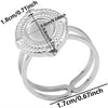 6Pcs Stainless Steel Gold Plated Irregular Blank Base Cabochon Open Rings Punk Geometric Men Party Chunky Jewelry - Image 33