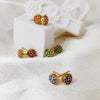 Birthstone Pierced Earrings Zirconia Earrings Stainless Steel Jewelry Birthday Gift - Image 4