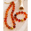 Multi-color Resin Round Beads Chain Statement Necklace Bracelet Stainless Steel Handmade Daily Jewelry Gift - Image 6