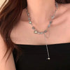 Kpop Shiny Star Necklace for Women Y2K Crystal Zircon Cross Pendant Necklaces Girls Antique Silver Color Clavicle Chain - Image 14