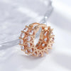 Cubic Zircon Hoop Earrings For Women Rose Gold Color Jewelry Accessories - Image 2