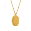 Stainless Steel Month Pendant Necklace in Gold-Tone - Image 13
