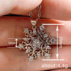 Aesthetic Snowflake Pendant Necklace Lady Silver Color Shiny Zirconia Accessories for Christmas Party Winter Accessories - Image 6