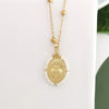Virgin Mary Pendant Charm Necklace Women Cross Scared Heart Jesus Choker Seed Beads Stainless Steel Chain Gold Color Mom - Image 33