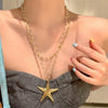 Exaggerated Metal Big Starfish Pendant Necklace for Women Silver Color Punk Gothic Star Chain Choker Party Y2K Jewelry - Image 7