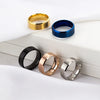 8mm Matte Finish Simple Classic Men Rings Blue Black Rose Gold Color Stainless Steel Jewelry - Image 1
