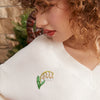 Enamel Suzuran Pearl Flower Brooches for Women Plant Pins Friends Party Gifts Banquet Jewellery Accessories - Image 2