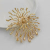 KunJoe Exaggerated Metal Snowflake Brooch Women Charm Gold Color Geometry Line Personality Suit Pins Clothing Accessory Jewelry - Image 6