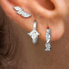 3PCS Sets Stainless Steel Square Zirconia Hoop Earrings For Women Daily Life Cartilage Stud Earrings Piercing Jewelry Gift - Image 7