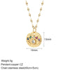 Stainless Steel Chain Necklace with Colorful Pendant Designs - Image 17