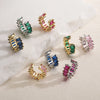 Square Zircon Gold Color Ear Cuff C Shape Ear Clips No Pierced Earrings for Women Jewellery Elf Ear Clip Earrings - Image 1