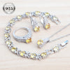 Silver Jewelry Sets For Women Wedding Jewelry Ladies Purple Zircon Earrings Bracelets Set Rings Pendant Necklace - Image 13