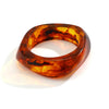 Vintage Punk Brown Coffee Thick Resin Acrylic Bangles Geometric Irregular Wide Cuff Bangle Bracelet For Women Men Jewelry - Image 25