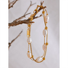 Pearls Double Layer Chain Stainless Steel Charm Bracelet Bangle Women Stylish Summer Jewelry - Image 3
