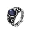 Vintage Silver Golden Obsidian Rings Retro Silver Oval 8 10MM Black Rings Tiger Eye's Tail Rings For Men - Image 18