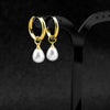 Pearl Dangle Earrings for Women Mom, Dainty Gold Plated Stainless Steel Waterdop Pearls Earring Jewelry Gifts - Image 4