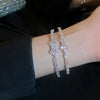 Zircon Bow Cuff Bracelet for Women Korea Charm Bracelet Personality Wedding Dainty Accessories - Image 2