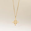 Stainless Steel Witch Knot Pendant Necklace For Women Men Simple Protection Amulet Metal Lucky Knot Choker Party Jewelry - Image 2