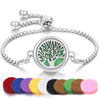 Tree of Life Aromatherapy Bracelet Open Lockets Bangle Essential Oil Diffuser Bracelet Adjustable Chain Bracelet with 10pcs Pads - Image 9