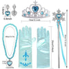 Girl Elsa Cosplay Accessories Kids Princess Snow Queen Dress Up Jewelry Wand Crown Necklace Earclips Photography Role Play Props - Image 2
