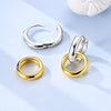 Earrings Silver Stud Drop Hoop Earrings Rose Gold for Women Girls Party Wedding Birthday Jewelry Gift - Image 3