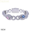 Iced Out Colorful Eye Infinity Link Bracelet for Men Rose Gold Color Cubic Zirconia Cuban Chain Hip Hop Jewelry - Image 9