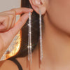 Long Tassel Drop Earrings for Women Black Gold Silver Color Rhinestone Dangle Earring Wedding Party Jewelry Gift - Image 36