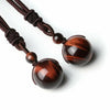 16 Mm Black Obsidian Tiger Eyes Amethyst Stone Women Men Necklaces with Adjustable Braided Rope Cords Crystal Pendant Ne - Image 5