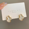 Abstract Alien White Color Cloud Irregular Stud Earring for Women Temperament Ear Jewelry Simple Christmas Valentine's Day Gift - Image 1