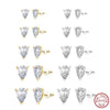 Kiss Mandy Silver Oval Zirconia Ear Stud Daily Simple Accessories Sparkling CZ Engagement Stud Earrings - Image 5