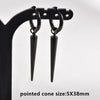 No Fade Different Length Pointed Cone Dangle Earring Stainless Steel Round Hoop Earrings For Women Men Jewelry Ear Piercing Gift - Image 6