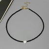 Colorful Seed Bead Choker Necklace with Heart Detail - Image 3