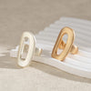 Exaggerated Big Hollow Out Geometric Oval Rings for Women Creative Adjustable Finger Matte Rings Statement Jewelry Girls - Image 5