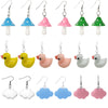 Cute Simple Funny Small Drop Earrings For Women Girls Children Animal Duck Frog Mushroom Cloud Shape Resin Dangle Jewelry Gift - Image 1