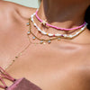 Gold Rhombus Pendant Y Body Chain Necklace Gold Plated Stainless Steel Charm Necklace Jewelry - Image 3