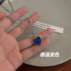 Thermochromic Mood Monitor Heart Pendant Necklace Color Change As Emperature Women Girls Clavicle Chain Necklaces Lover Jewelry - Image 5
