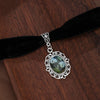 1pcs Retro Gothic Carved Oval Flower Pendant Necklace Suitable for Women's Daily Wear Banquet Party Jewelry Gifts - Image 3