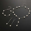 3Pcs/Set Korean Gold Color Pearl Choker Necklace Earring Set For Women Elegant Imitation Pearl Beads Clavicle Chain Jewelry - Image 10