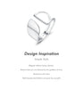 MODIAN 925 Sterling Silver Asymmetry Hollow Out Ring Trendy Smooth Adjustable Size 6-8 Rings Fine Jewelry For Women Party Gift