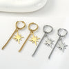 Stainless Steel Earrings Polaris Pendants Tassel Chain Kpop Star Charm Earrings For Women Girl Punk Gothic Jewelry Gift - Image 6