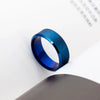8mm Matte Finish Simple Classic Men Rings Blue Black Rose Gold Color Stainless Steel Jewelry - Image 3