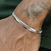 3mm Silver Color Stainless Steel Flat Chain Bracelet Simple Bracelet For Men Retro Jewelry Accessories Women Bracelet - Image 1